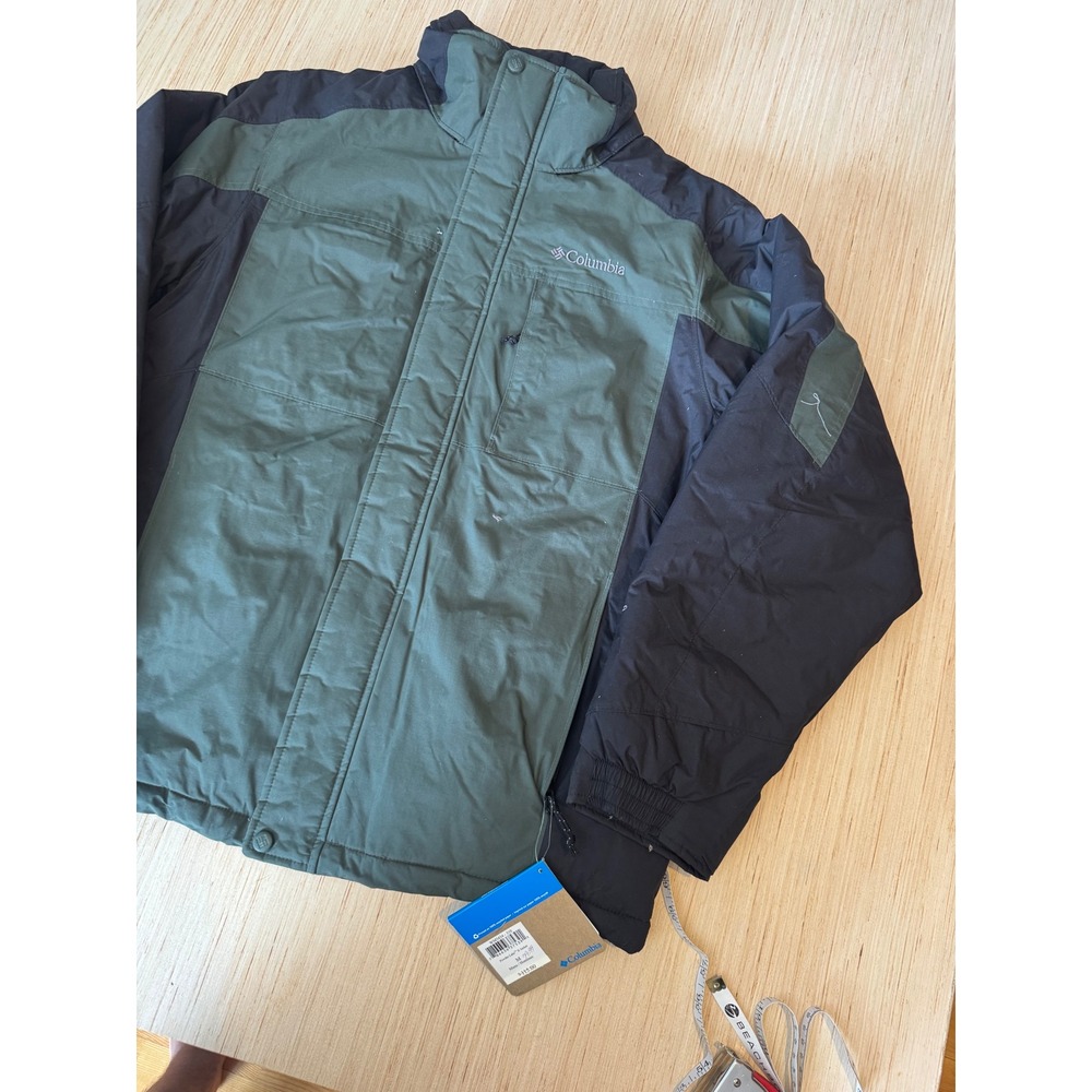 Columbia Powder Lake II Jacket Mens Medium Green Black Omni-Shield WM5434-310 44